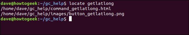 localizar resultados con archivos que contienen getlatlong en una ventana de terminal