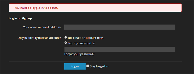iniciar sesión en el sitio web