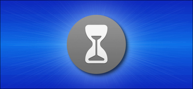 Mac ScreenTime Icon Hero - Gris sobre azul