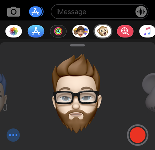 Usando Memoji en iMessage usando Face ID