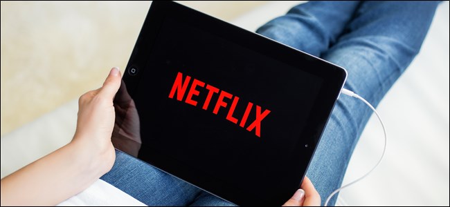 Logotipo de Netflix en una tableta