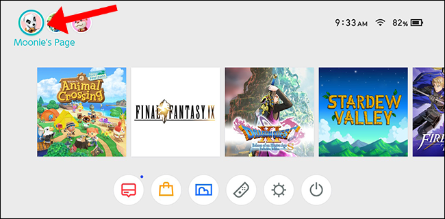 página de perfil de amigo de nintendo switch