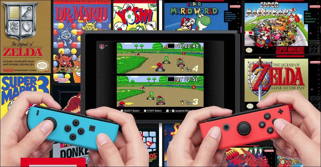 Jugar a Mario Kart para SNES en una Nintendo Switch.