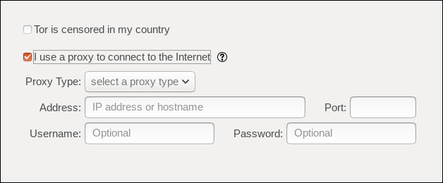 opciones de proxy