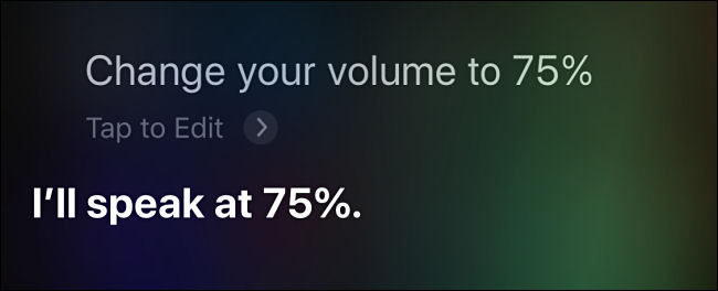 Cambiar el volumen de Siri usando un comando de voz en iPhone o iPad.