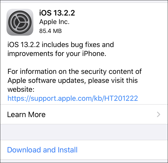 Instalar la actualización de software de iOS