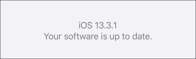 El software de iOS está actualizado.