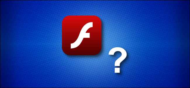 El icono de Adobe Flash y un signo de interrogación.
