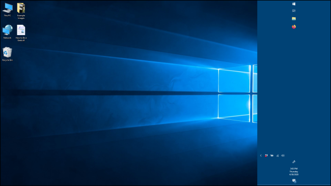 Una barra de tareas más amplia en Windows 10