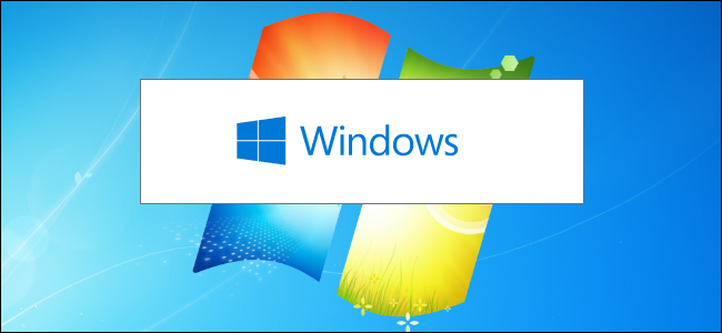 La pantalla de presentación del instalador de Windows 10 en un fondo de escritorio de Windows 7.