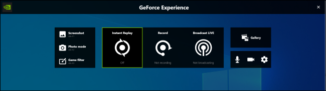 Superposición de GeForce Experience en Windows 10