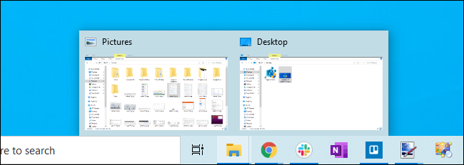 Abrir miniaturas de ventana en la barra de tareas de Windows 10