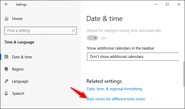 Agregar relojes para diferentes zonas horarias a Windows 10.