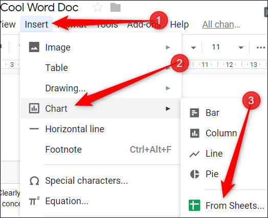 Insertar un gráfico de Google Sheets