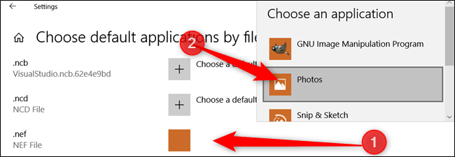 Cambie la aplicación predeterminada para sus archivos RAW más utilizados