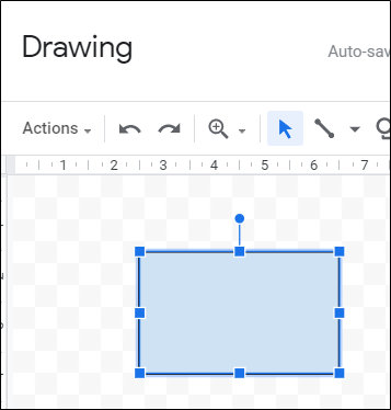 Haga clic y arrastre para crear una forma.