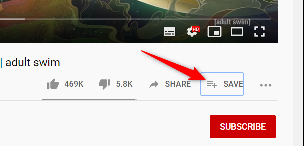 Encienda un video y haga clic en "Guardar".
