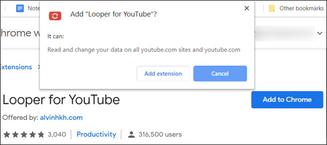 Agrega la extensión a Chrome.