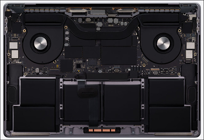 El hardware de una MacBook Pro 2020 de 16 pulgadas.