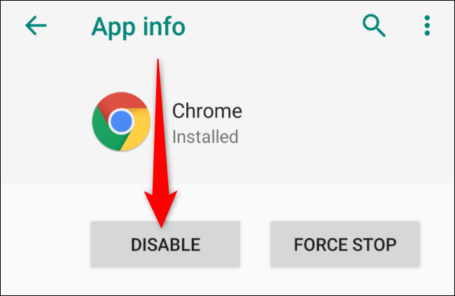 Android Deshabilitar Chrome