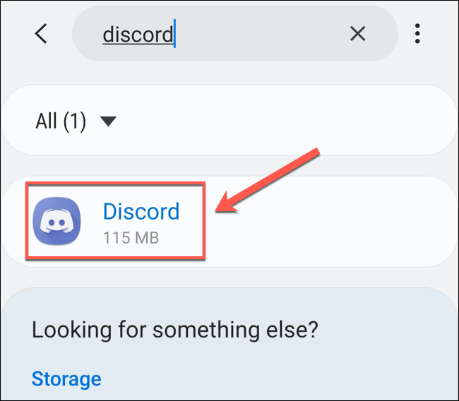 Toca "Discord" en el menú "Aplicaciones".