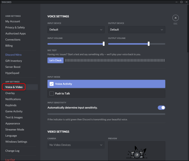 Discord Voice y Video