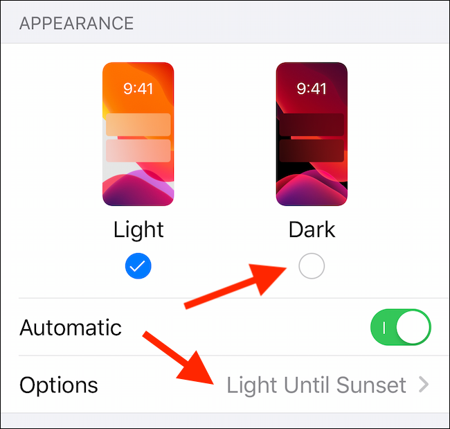 Habilite el modo oscuro desde la configuración