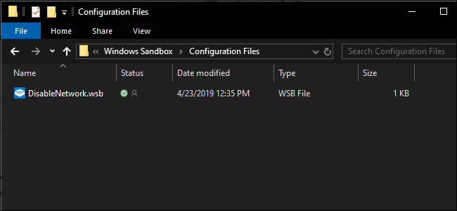 archivos de configuración en el explorador de archivos