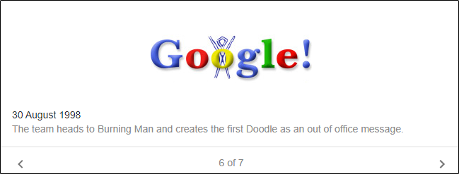 El logotipo de Google el 30 de agosto de 1998.