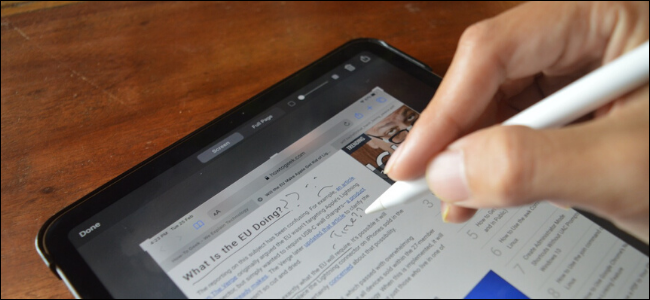 Tomar y anotar una captura de pantalla con Apple Pencil en iPad Pro