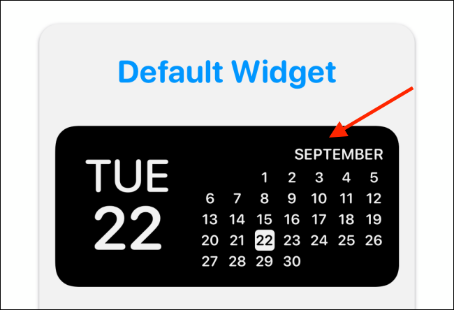 Toque la vista previa del widget en Widgetsmith