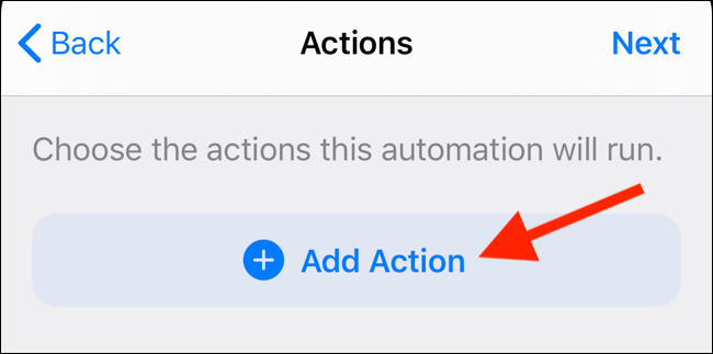 Toca "Agregar acción".