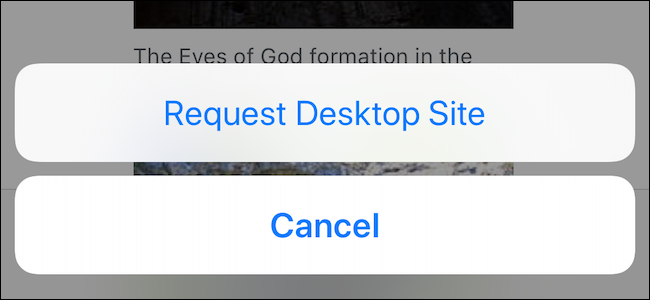 Cómo ver el sitio de escritorio en Mobile Safari