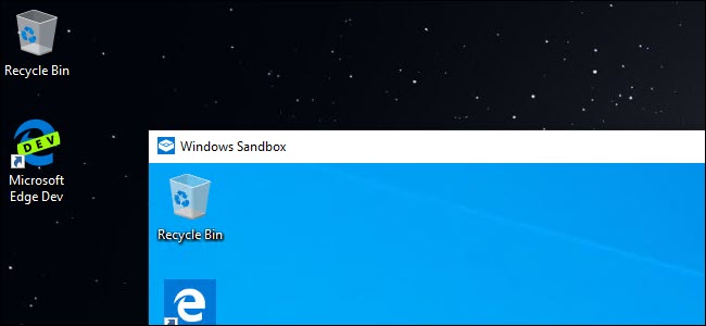 Windows sandbox en ejecución
