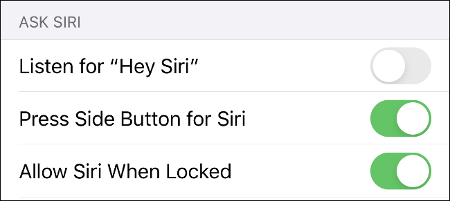 Las opciones del menú "Preguntar a Siri" en un iPhone.