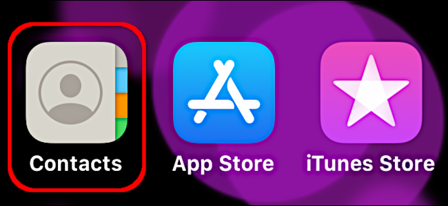 Toque "Contactos" para abrir la aplicación.