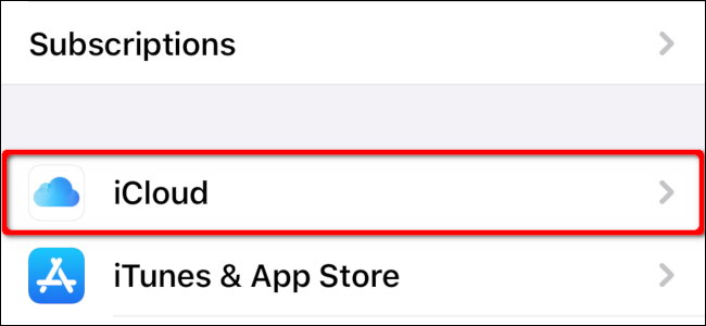Toca "iCloud".