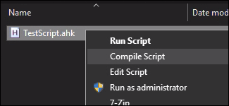 compilar el script autohotkey