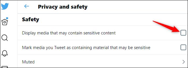 Deshabilitar el mensaje de contenido sensible en Twitter