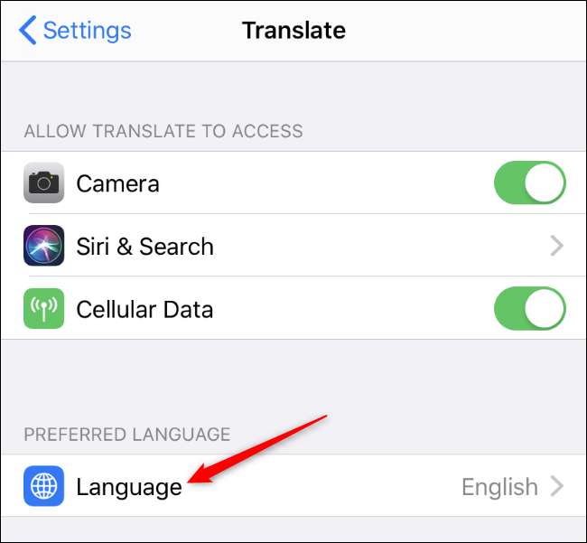 Elegir un idioma preferido para una aplicación individual en un iPhone con iOS 13.