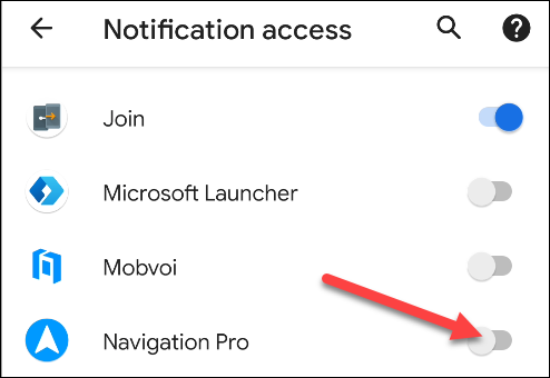 navegación pro acceso a notificaciones