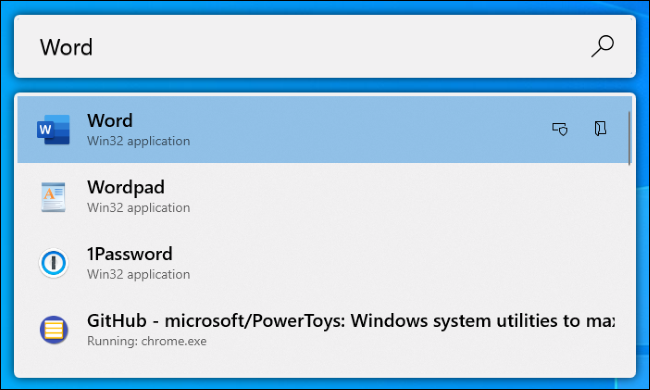 El lanzador de aplicaciones PowerToys Run en Windows 10.