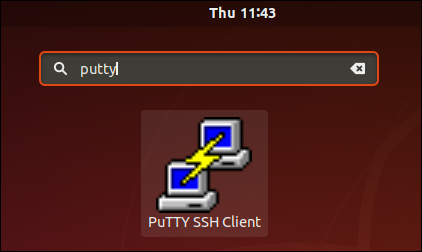 El icono de PuTTY