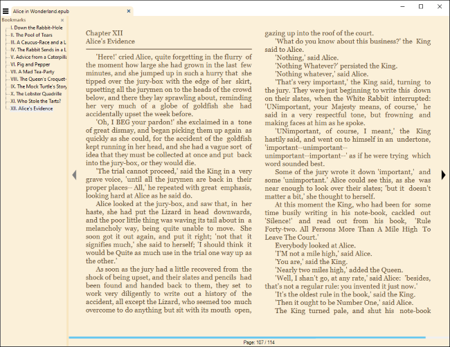 Leer un libro electrónico en Sumatra PDF para Windows.