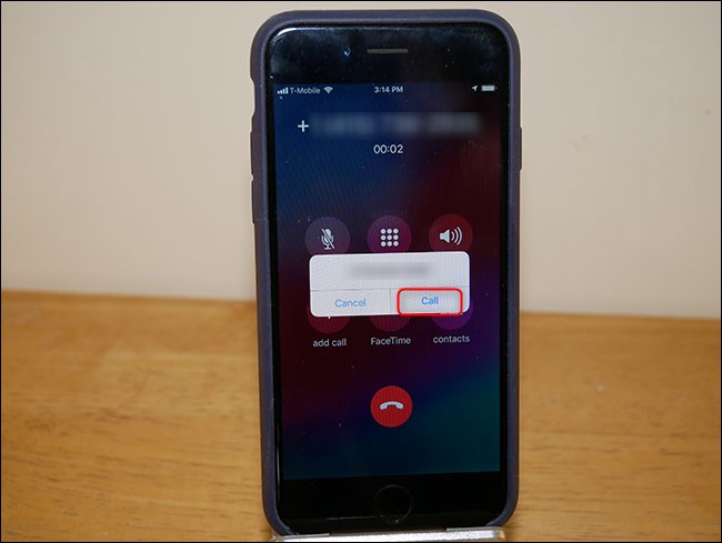 Toque "Llamar" para llamar al número de teléfono del destinatario.
