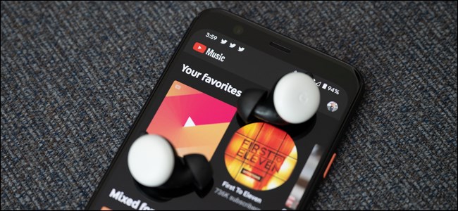 Aplicación YouTube Music en un teléfono Android