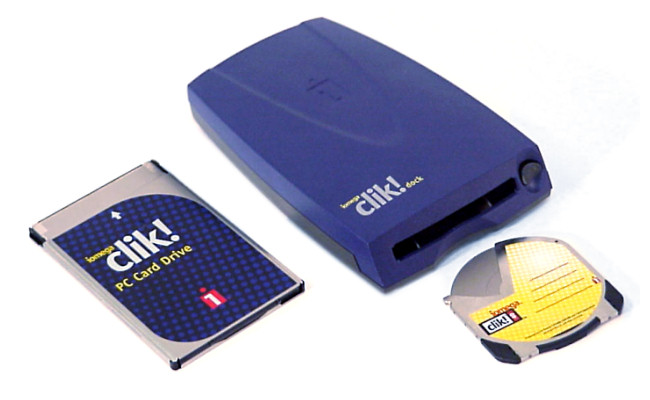¡El Clik!  PocketZip Drive y Clik!  Unidad de cubierta.