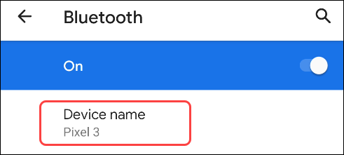 toca el nombre del dispositivo