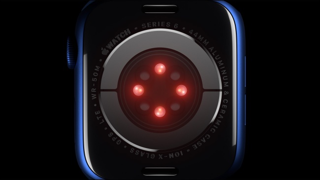 Sensor de oxígeno en sangre en Apple Watch Series 6