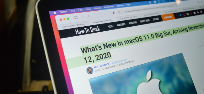 Usuario de Mac que cambia el acento y el color de resaltado en macOS Big Sur